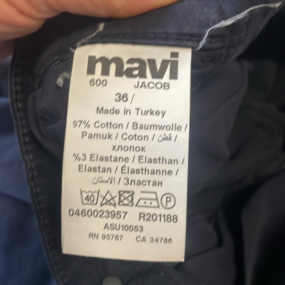 Mavi Jacob 11" Inseam Shorts navy blue chino sz 36 - Picture 5 of 7